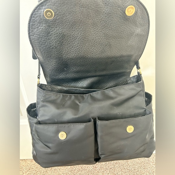 Tory Burch Black Leather & Vinyl Diaper Bag - Picture 3 of 3